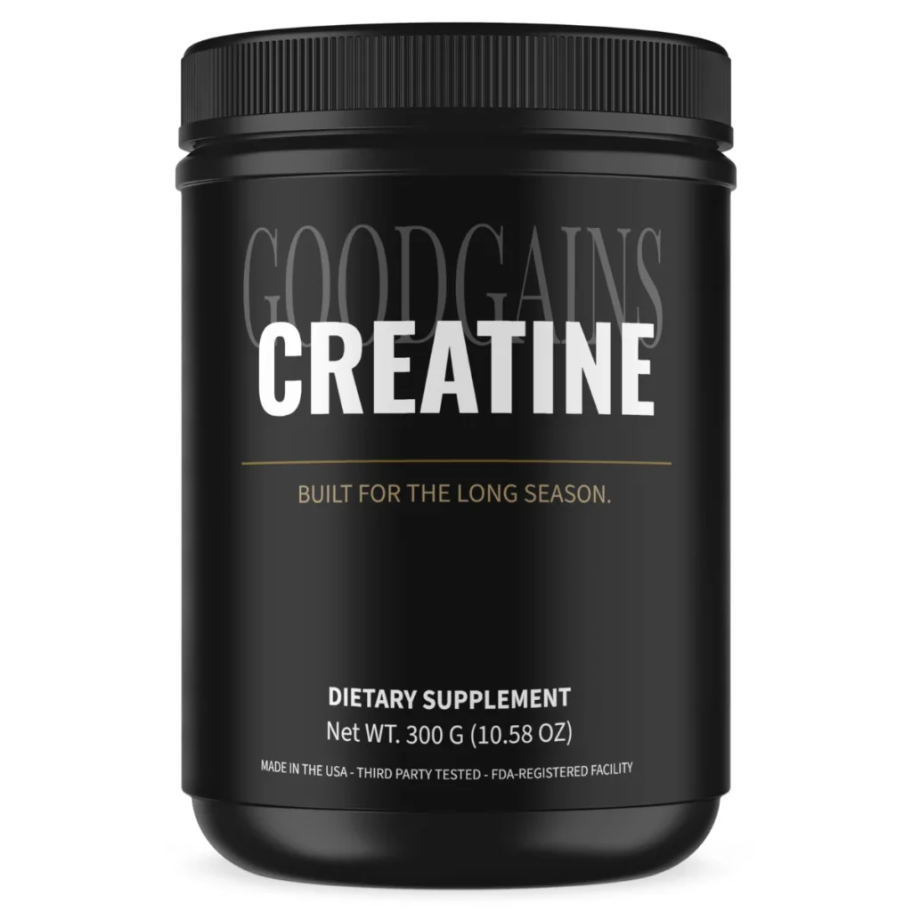 GoodGains Creatine Monohydrate, black tub